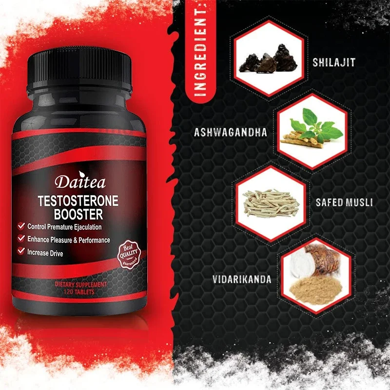 Strongest Testosterone Booster - Increase Strength, Stamina, Energy - Endurance Test Booster, Muscle Growth Improve Performance