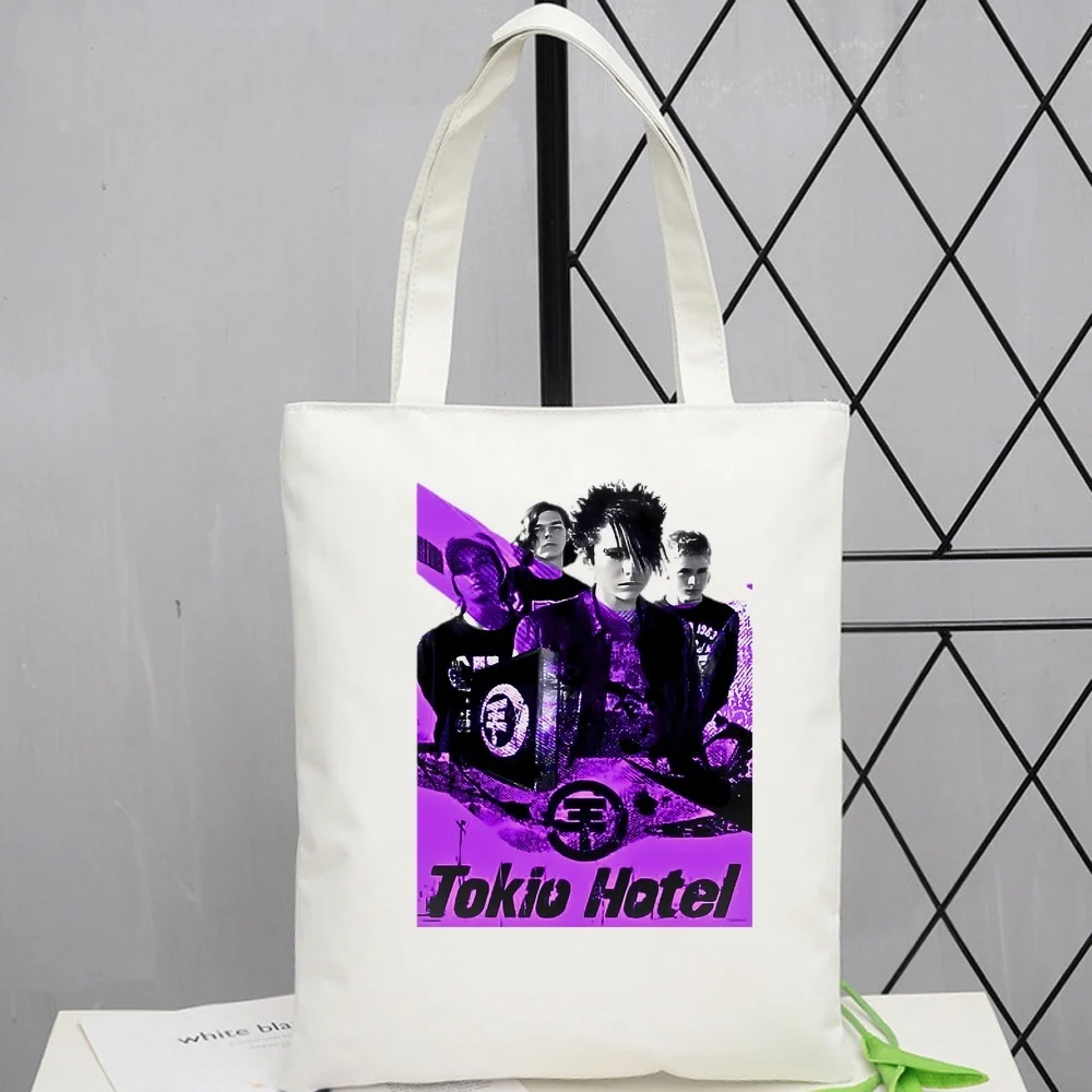 Tokio Hotel tote bag y2k einkaufstasche totebag personnalisable foldable femme