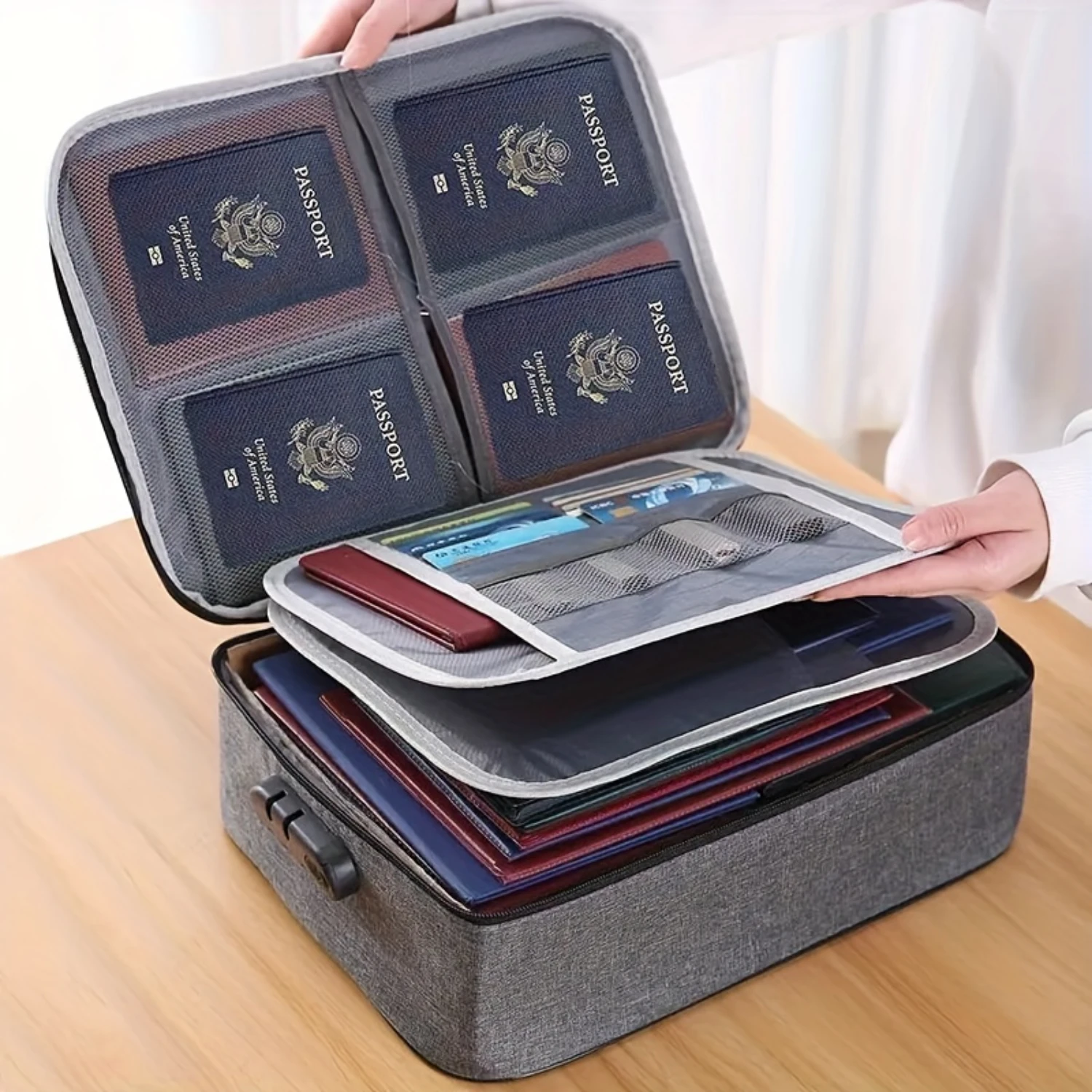 Secure & Spacious Waterproof Document Bag - Multipurpose Organizer for IDs, Passports, Cards - Protect Your Documents & Essentia