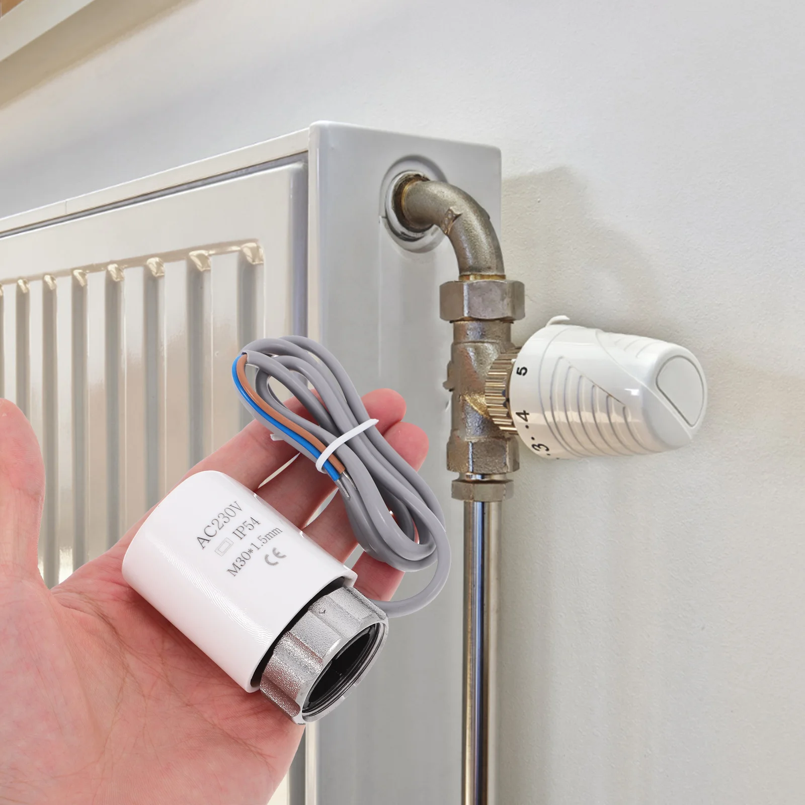 

Digital Thermostat for Home Heating Floor System Normally Open Close Temperature Controller Multifunctional Settings Plug in