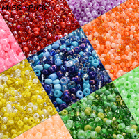 300/500Pcs 3mm Mixed Color Charm Czech Glass Seed Beads Round Loose Beads For Jewelry Making Diy Bracelets Earrings  Accessory