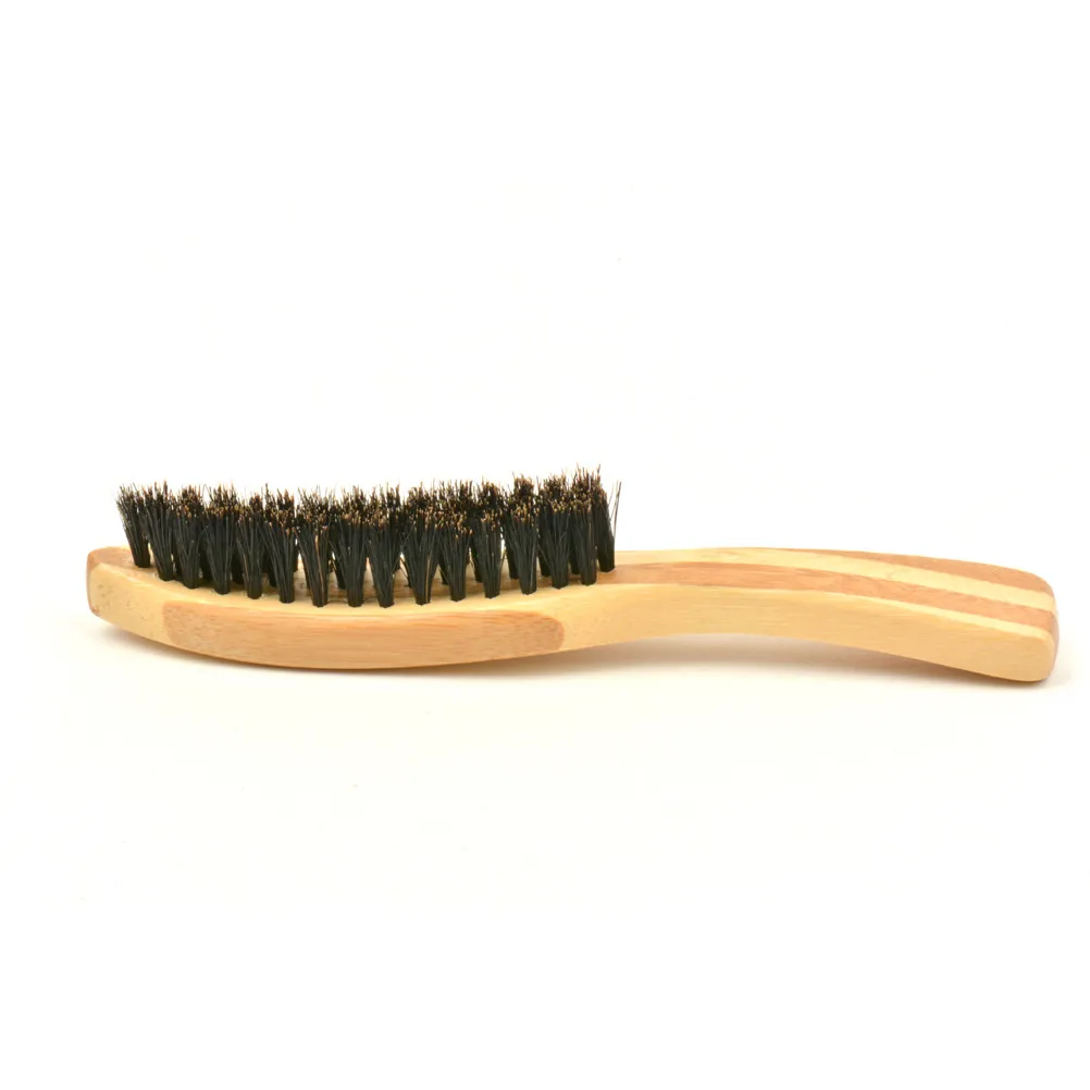 2Pcs Professional Beard Brush with Bamboo Handle Long Handle for Beard Shaving Styling Grooming Travel Friendly Gift