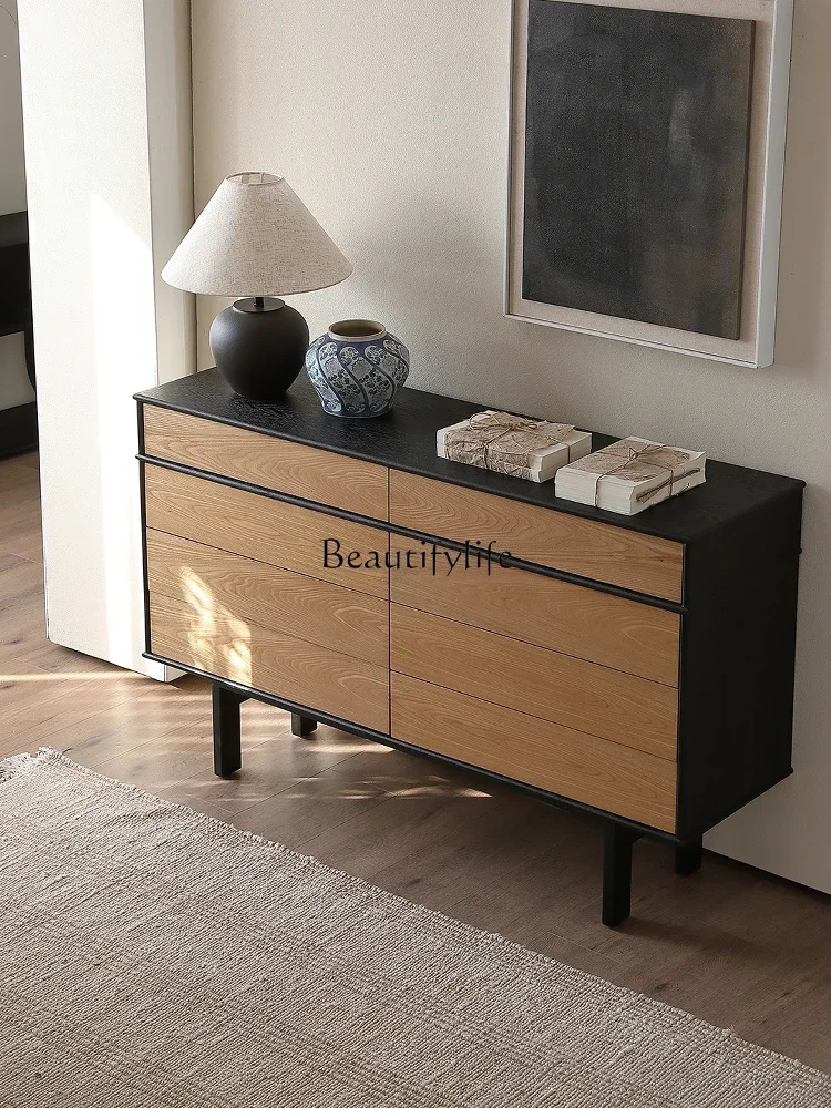 LX 和風 サンド レトロスタイル 無垢材 ダイニングサイド シックスバケットキャビネット 中世風収納 ログカラー 収納キャビネット SSS