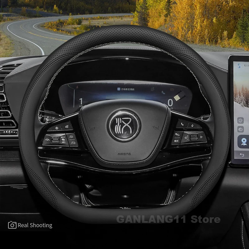 الصيف غطاء عجلة توجيه سيارة ل BYD han EV 2024 2025 نمط السيارة عجلة القيادة السيارات byd han ev اكسسوارات 2025 #5