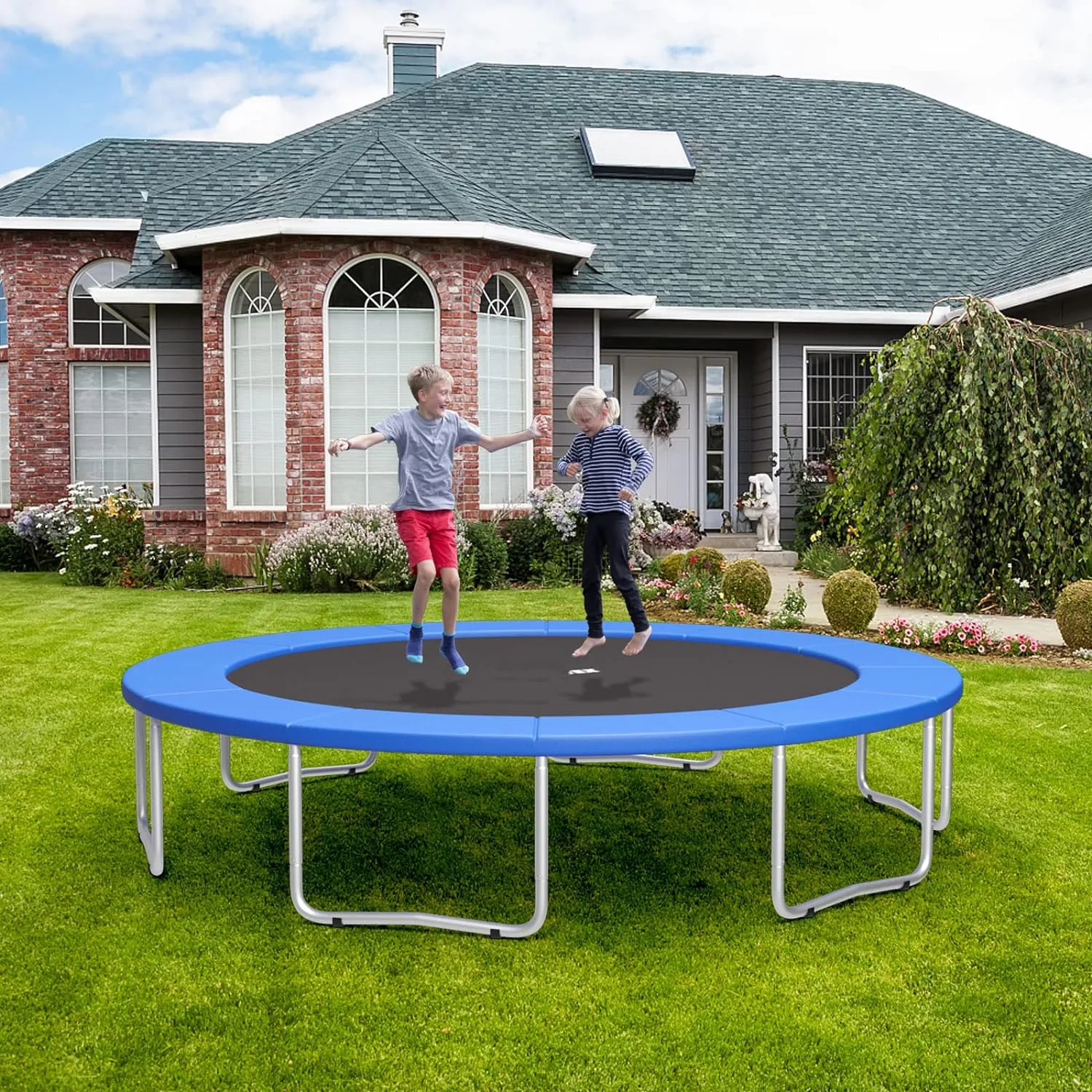 Trampoline Safety Pad 8Ft Round Trampoline Spring Padding Surround Spring Foam Cover Waterproof Trampoline Replacement Pad