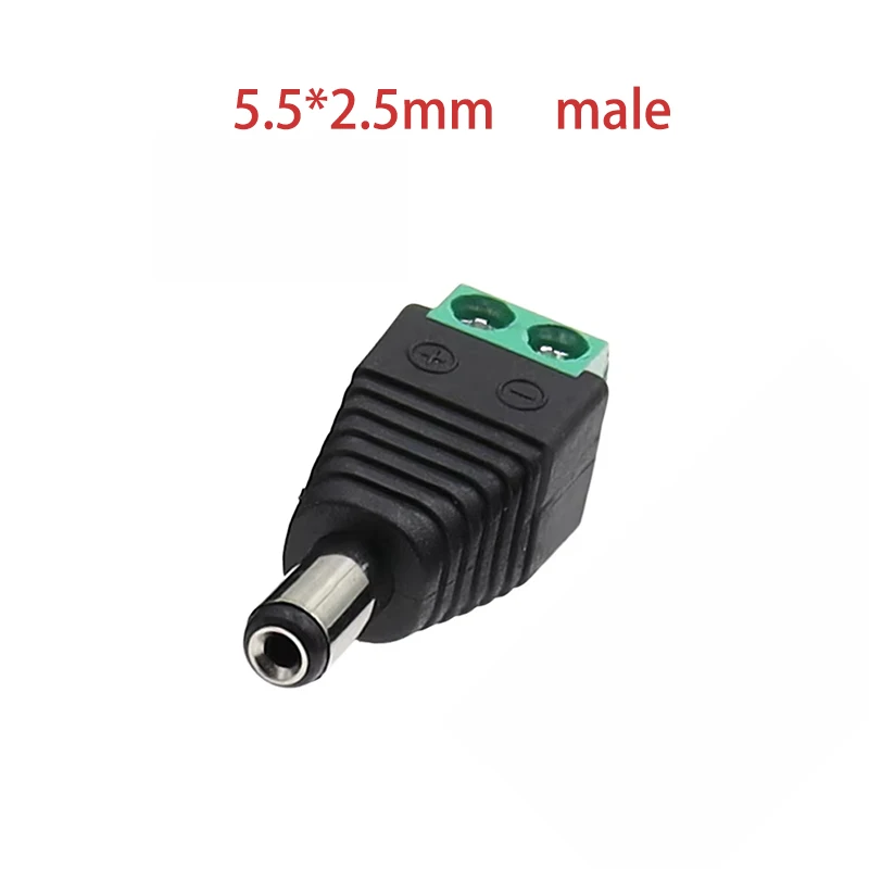 

DC Male Or Female Head Welding Free 5.5*2.5mm Green Terminal Power Adapter, New Type Of Adapter Wire End B5