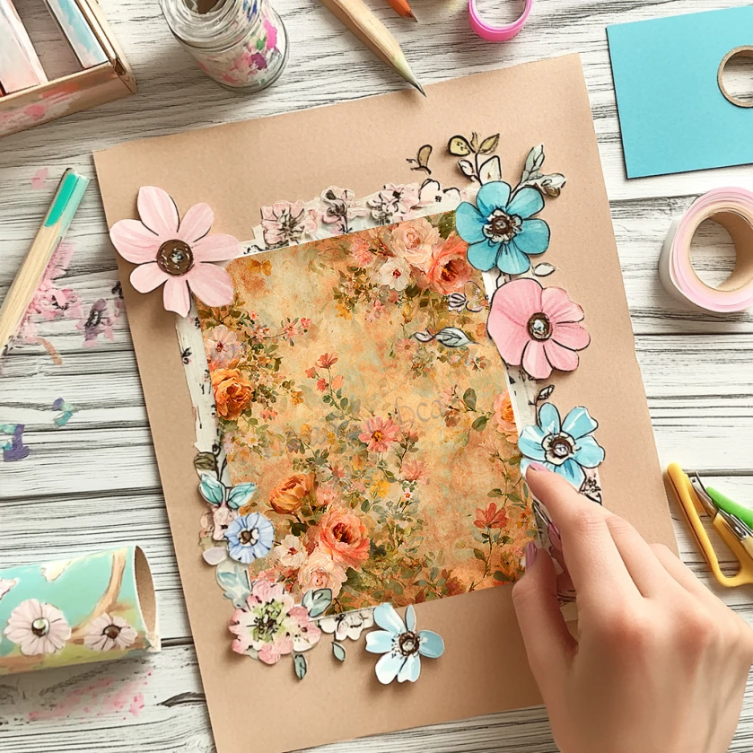 Упаковка бумаги для скрапбукинга размером 6 x 6 дюймов: различные абстрактные узоры для скрапбукинга, оригами, изготовления карточек и декора своими руками.