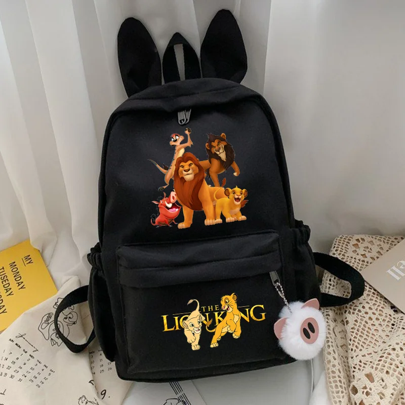

The Lion King Letter School Bag Black Cartoon Kid Boy Girl Knapsack Backpack Rucksack Children Travel Bag Gift Student BookBag