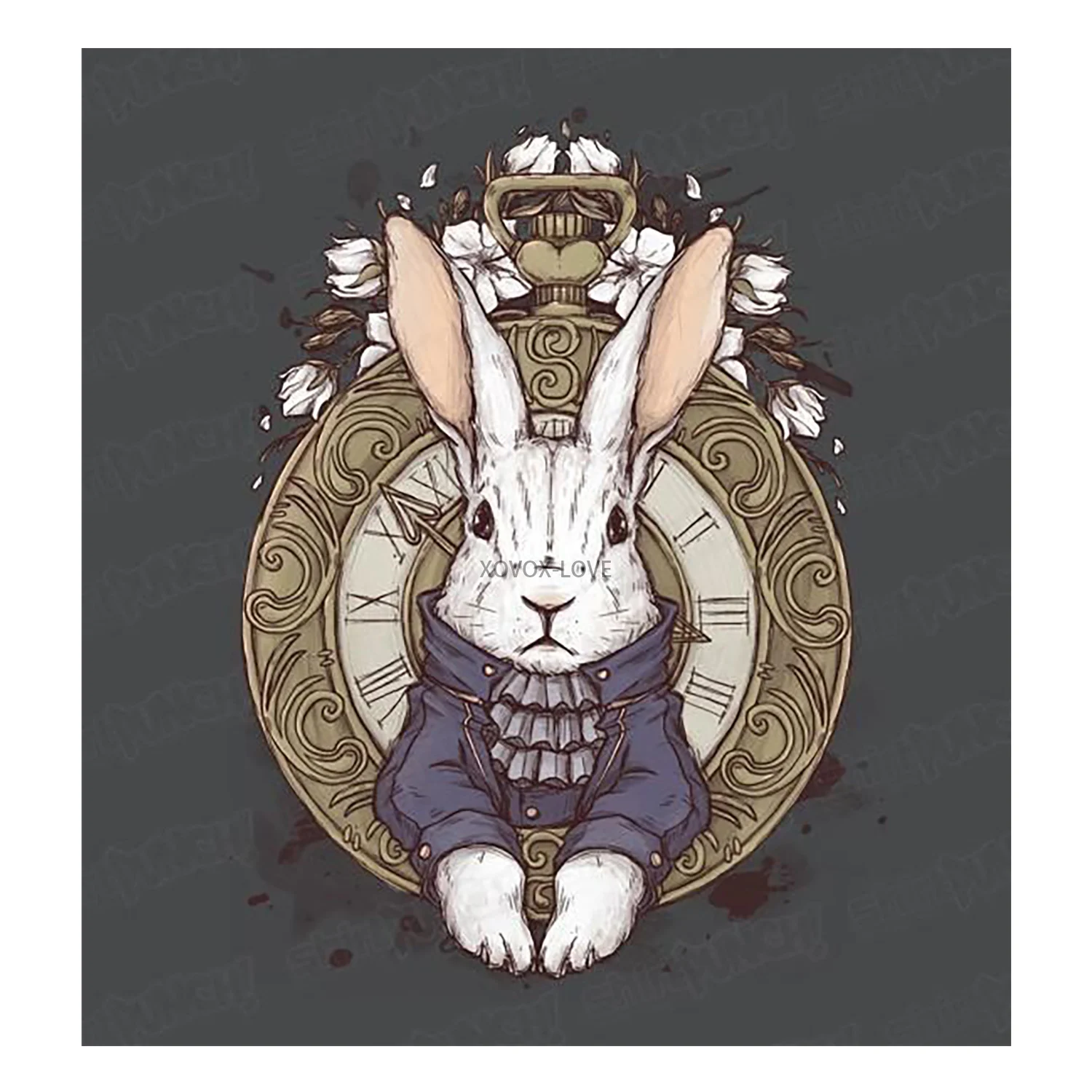 New Clock Steampunk Bunny Cutting Dies Happy Easter Metal Embossing Stencil for DIY Scrapbooking Paper Gift Card Craft