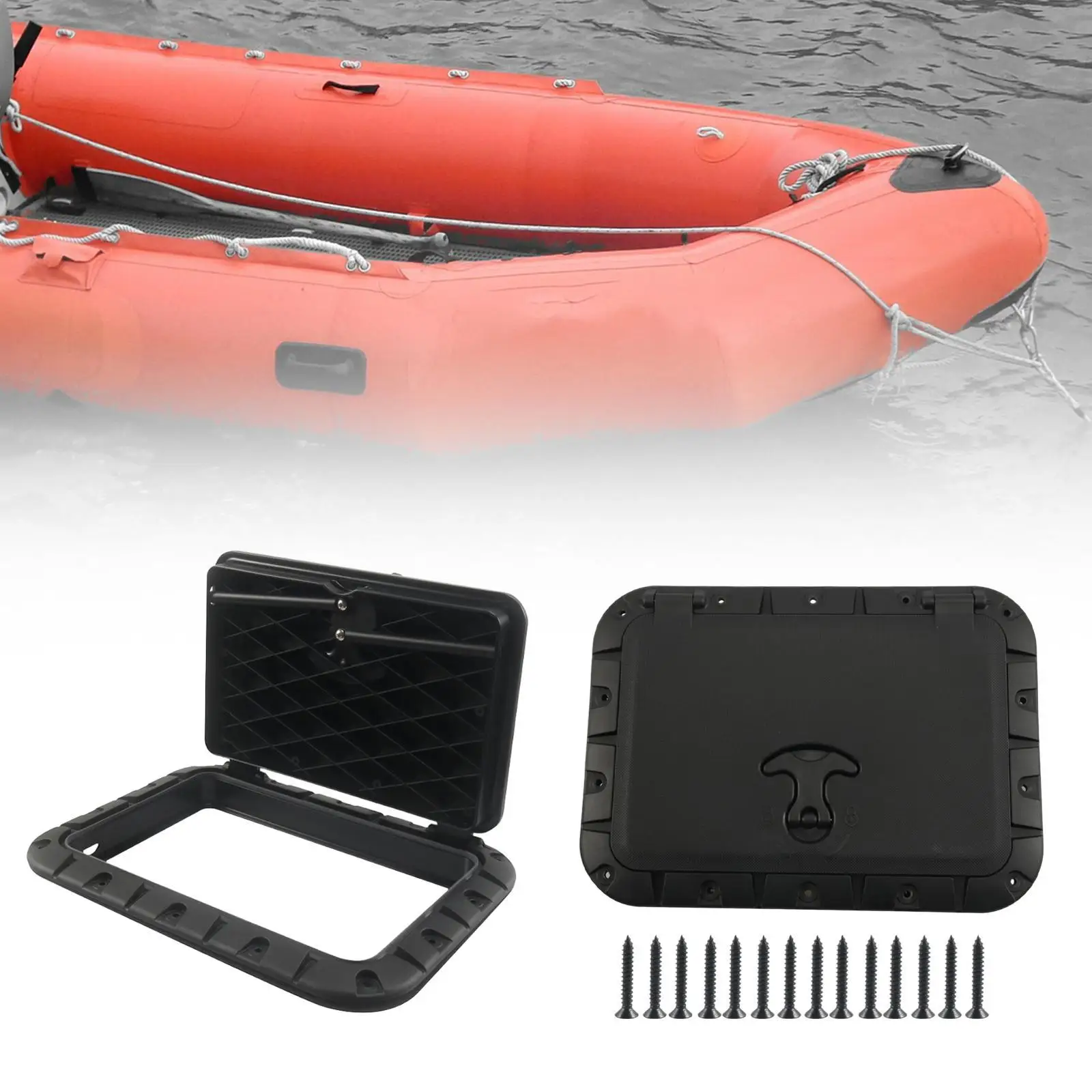 

Люк морской инспекции, замена аксессуаров для люка лодки, легко устанавливаемая запасная часть, прямоугольная палубная пластина для морской яхты,