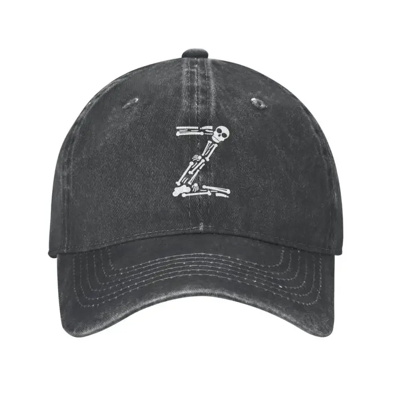 Punk Cotton White Halloween Skull Letter Z Baseball Cap Men Women Adjustable ghost face Dad Hat Sports