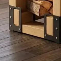 Versatile= Adjustable Firewood Rack Stand Heavy=Duty Steel Construction For Fireplace Wood Storage Indoor Outdoor Use