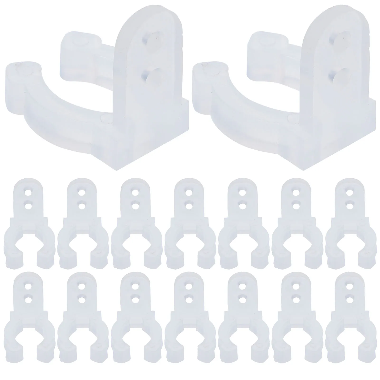 

30 Pcs Round Clamp Plastic LED Neon Rope Light Mounting Clips for Outdoor String Christmas Display Stand Hold Strip