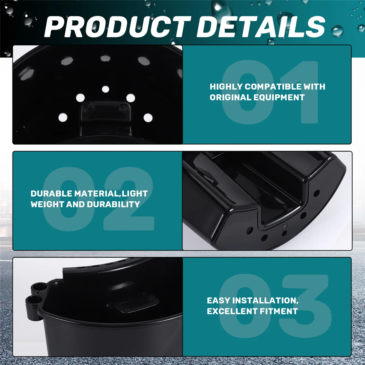 

# 61N Автомобильные детали и аксессуары, ведро для мойки автомобиля, органайзер для хранения инструментов для детализации автомобиля, черный, черный