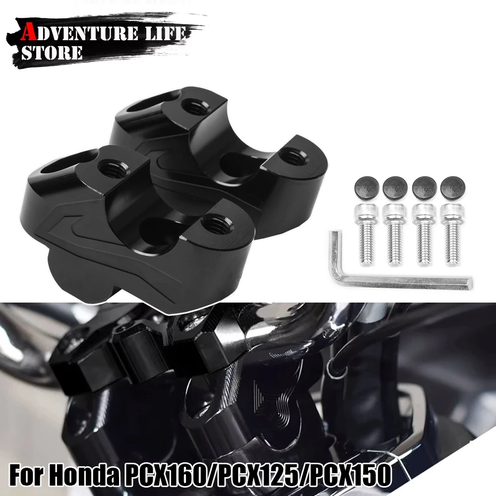 

Motorcycle Handlebar CNC Handle Bar Clamp Raised Extend Mount Riser Raiser For Honda PCX160 PCX150 PCX125 PCX 125 150 160
