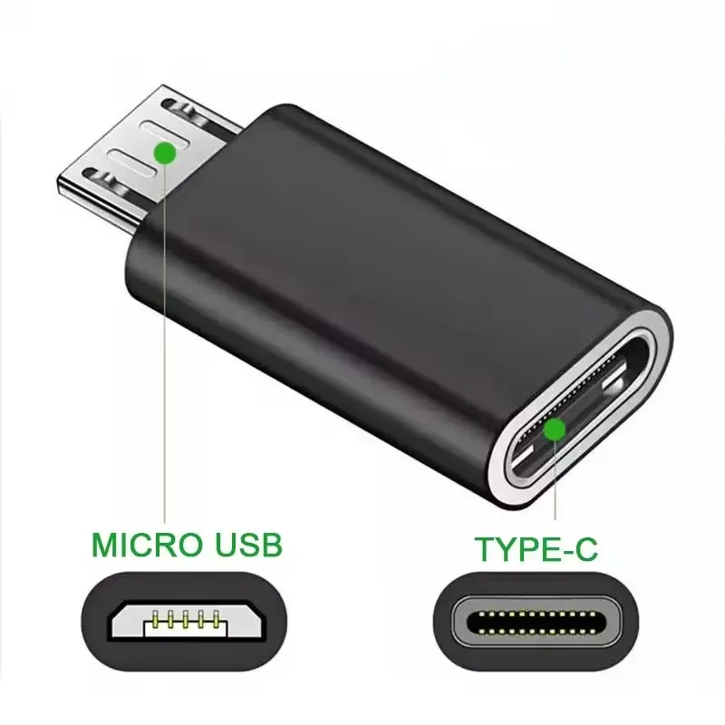 Adaptador USB tipo C a micro USB para Android, conector para teléfono y tableta, micro USB macho a tipo C hembra, compatible con Xiaomi y Huawei 2