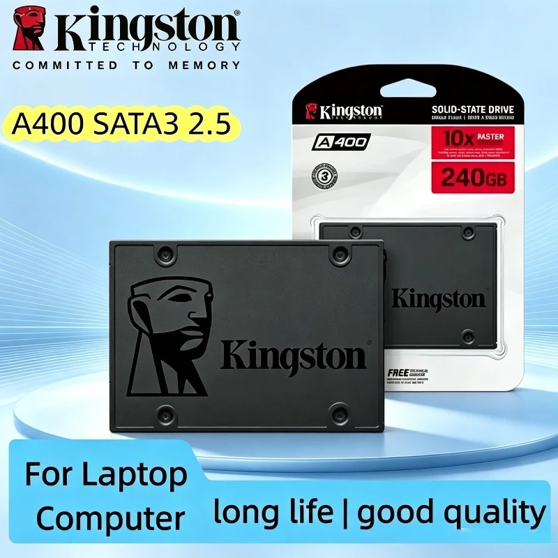 Original Kingston A400 Internal SSD 2.5 Inch SATA III, PC Laptop Desktop Upgrade Solid State Hard Disk