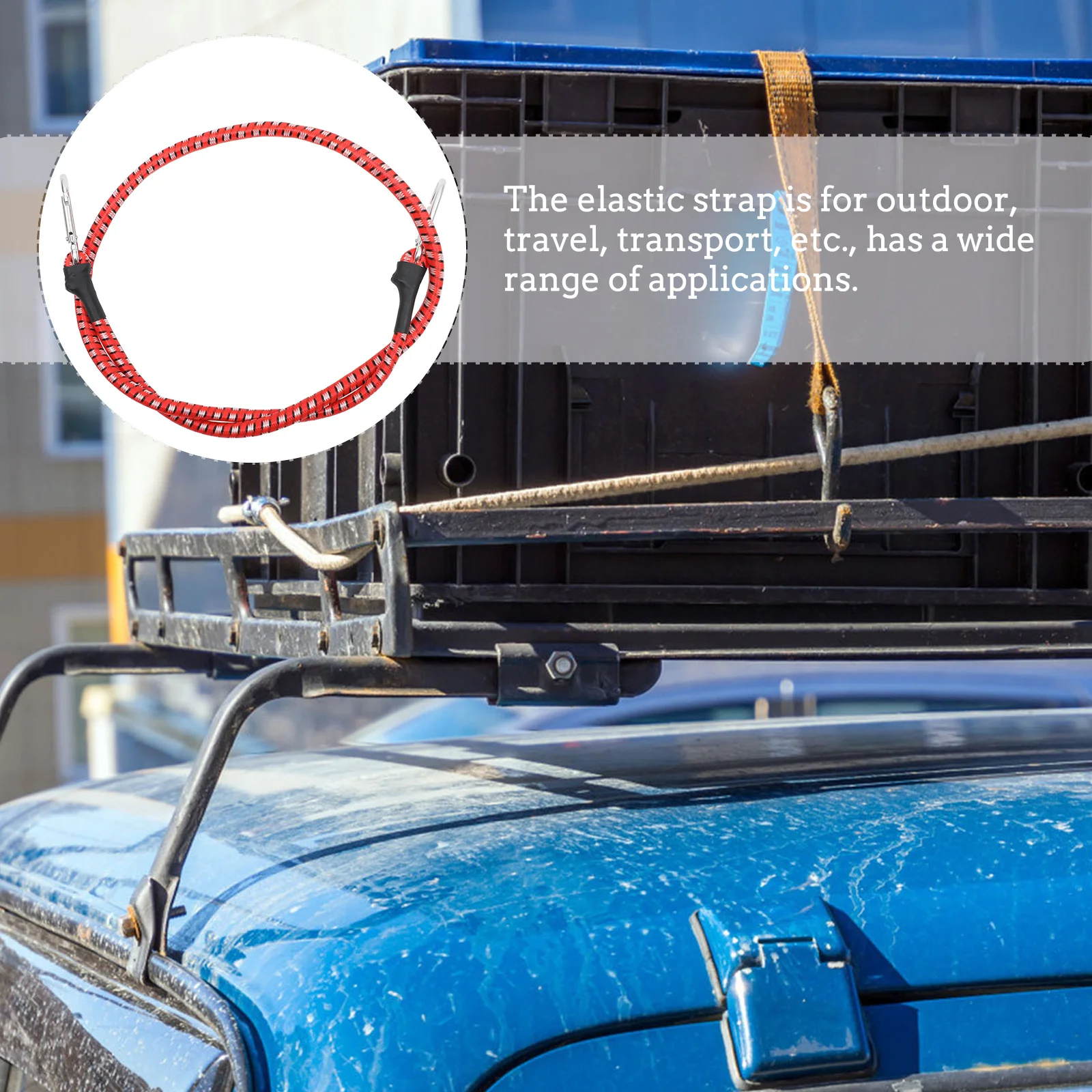 

4Pcs Elastic Strap Binding Rope Cargo Tensioner Belt Durable Hooks Outdoor Motorcycle Binding Belt