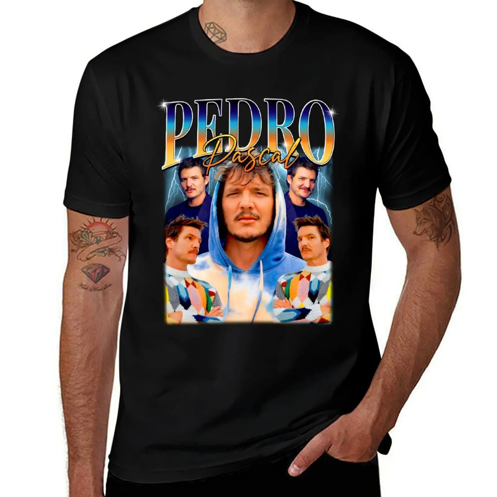 

Pedro Pascal T-Shirt fashion shirts funny gifts customs men workout shirt