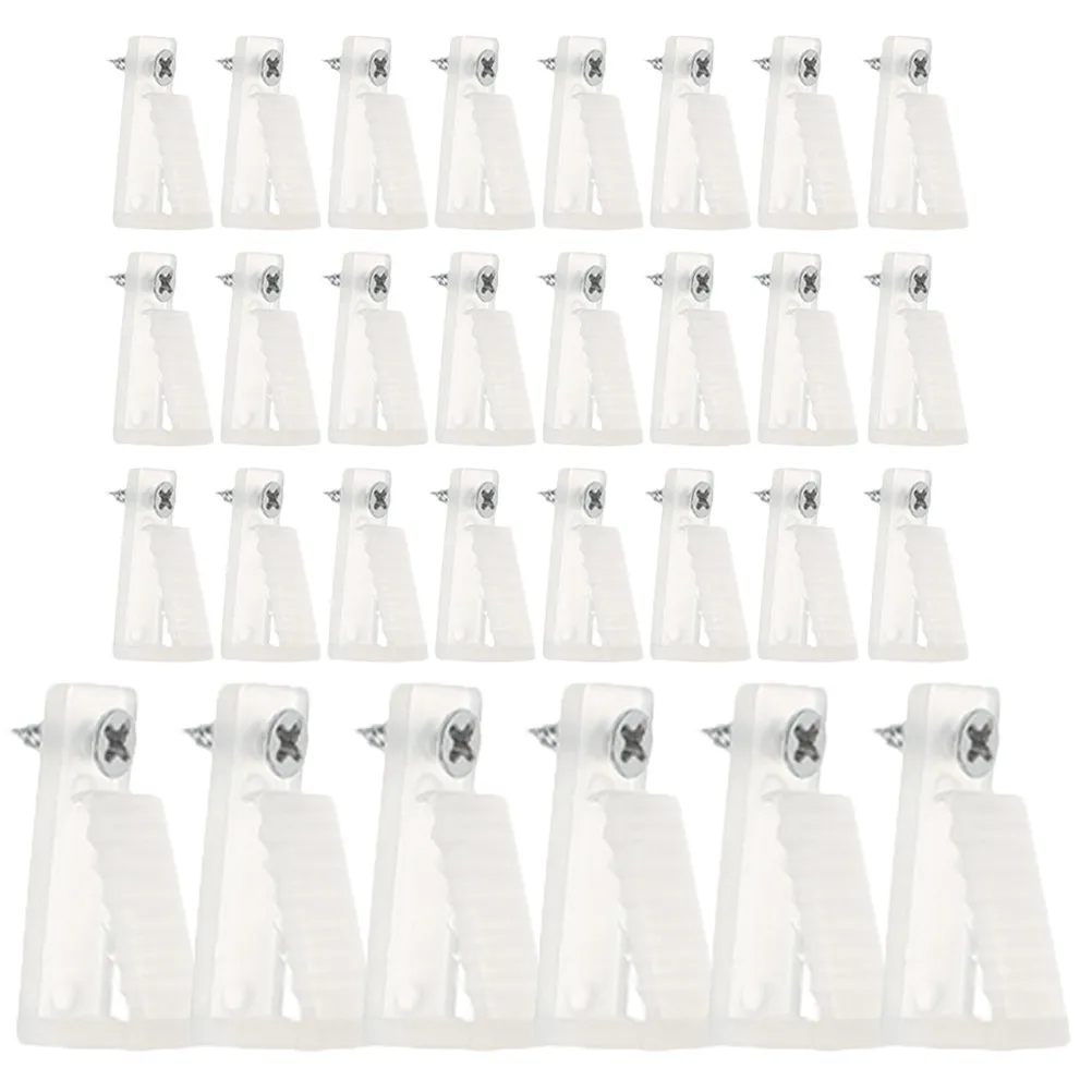 30Pcs LED Strip Mounting Hooks Weather Resistant Outdoor Light Hangers for String Lights Rope Lights Cords Chains Wind Chimes