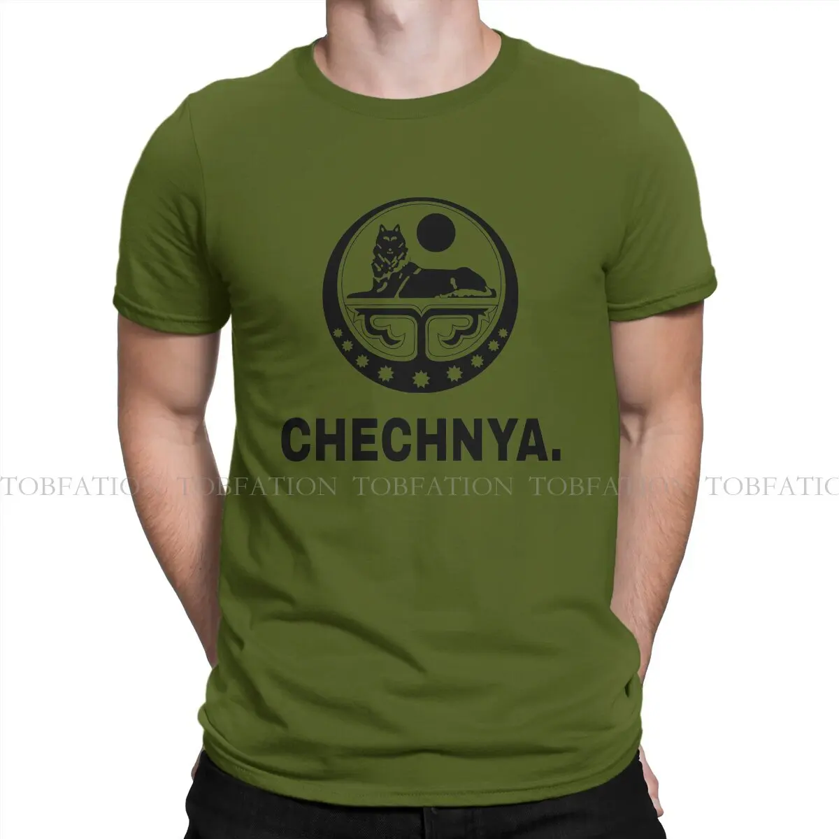 CHECHNYA Chechen Wolf Men T Shirt Cotton Fashion Crewneck Tee Shirt Harajuku Clothing