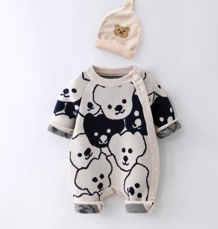 Cute super cute baby autumn and winter warm climbing clothes