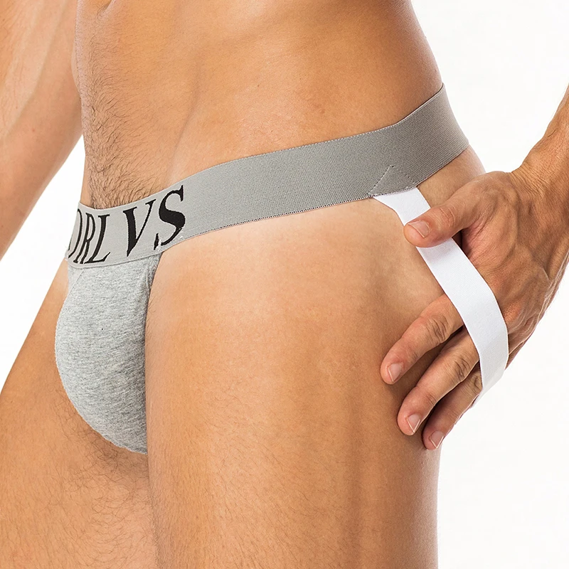 ORLVS Men Sexy BS Brand Thongs Briefs Men Tanga Gay Underwear G-string Thong Male Jockstraps Gay Men Underwear Jockstrap