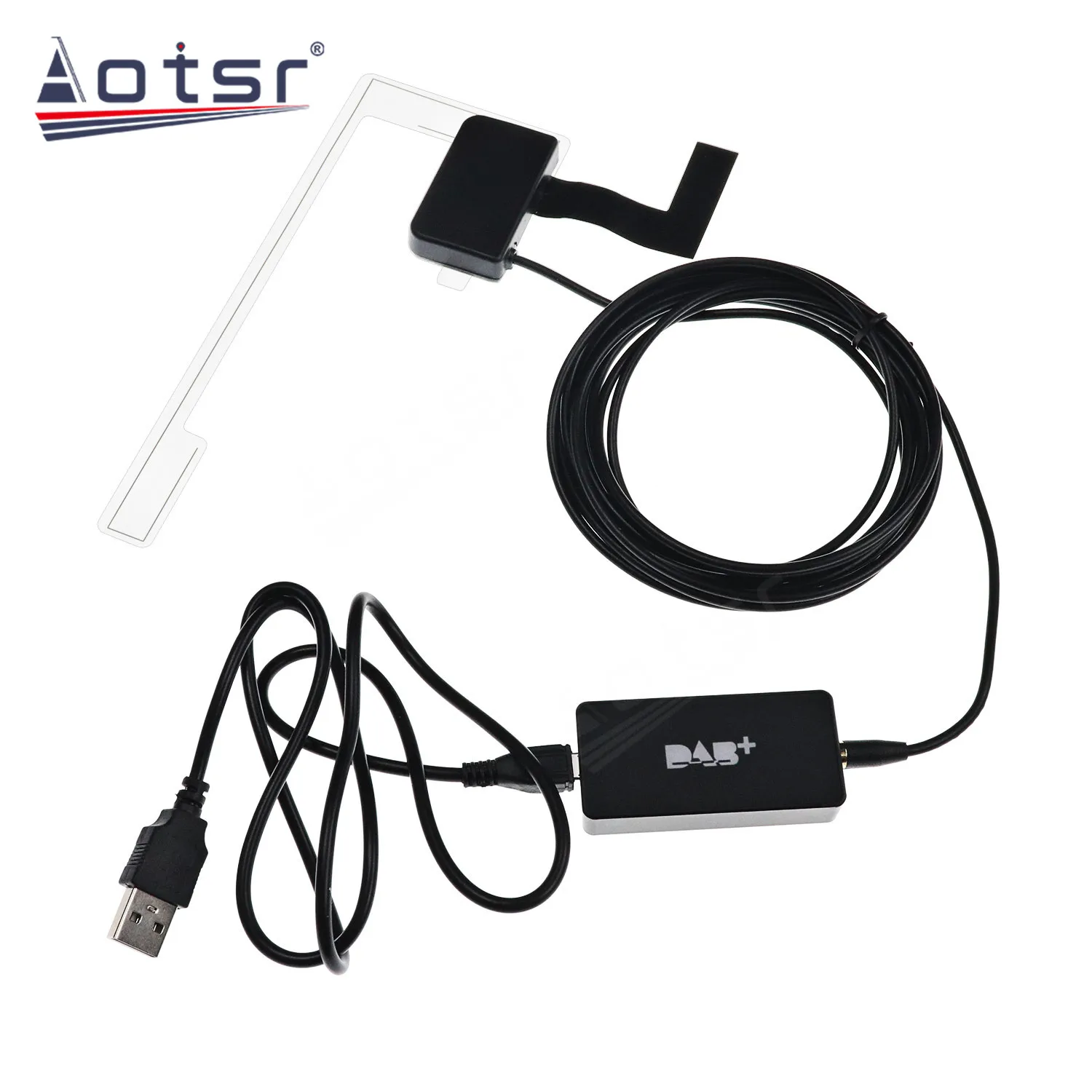 DAB + Antenna with USB Adapter Receiver Android Car Stereo Player Car GPS Receiver Signal Receiver For Universal Accessories