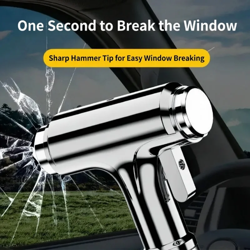Multi Functional Emergency Knife Head Safety Hammer Car Safety Hammer All Metal Specialized Outdoor Self-defense Escape Hammer