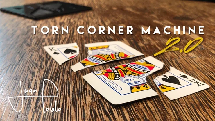 Torn Corner Machine 2.0 (TCM) by Juan Pablo Card Magic Trick Close up Magic Magicians Prop Accessory Illusion Gimmick Tutorial