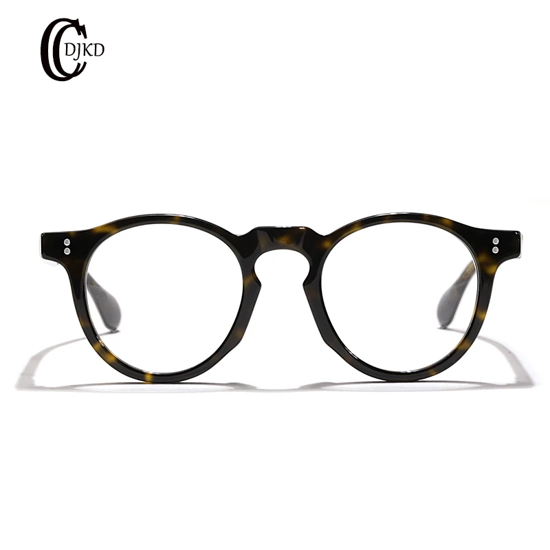 

2024 New Acetate oval Retro Eyeglass Frame Men And Women High Quality Fashion Designer Personalized Handwork Classical Glasses