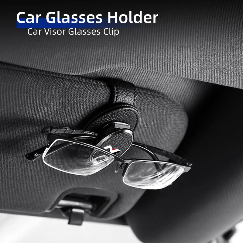 

Автомобильный кожаный зажим для солнцезащитных очков, солнцезащитный козырек, держатель для очков для Hyundai N I30 I20 IX35 Tucson I40 Equus Veloster Solaris Kona Ioniq