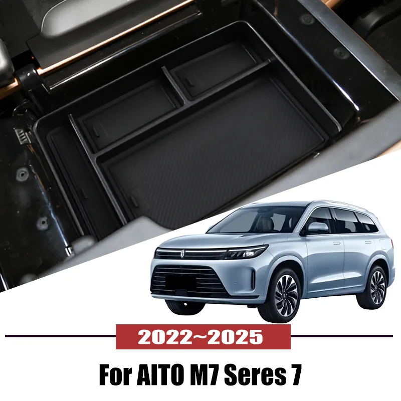 

For AITO M7 Seres 7 2022 2023 2024 2025 Car Central Armrest Storage Box Holder Console Organizer Auto interior Accessories Tools