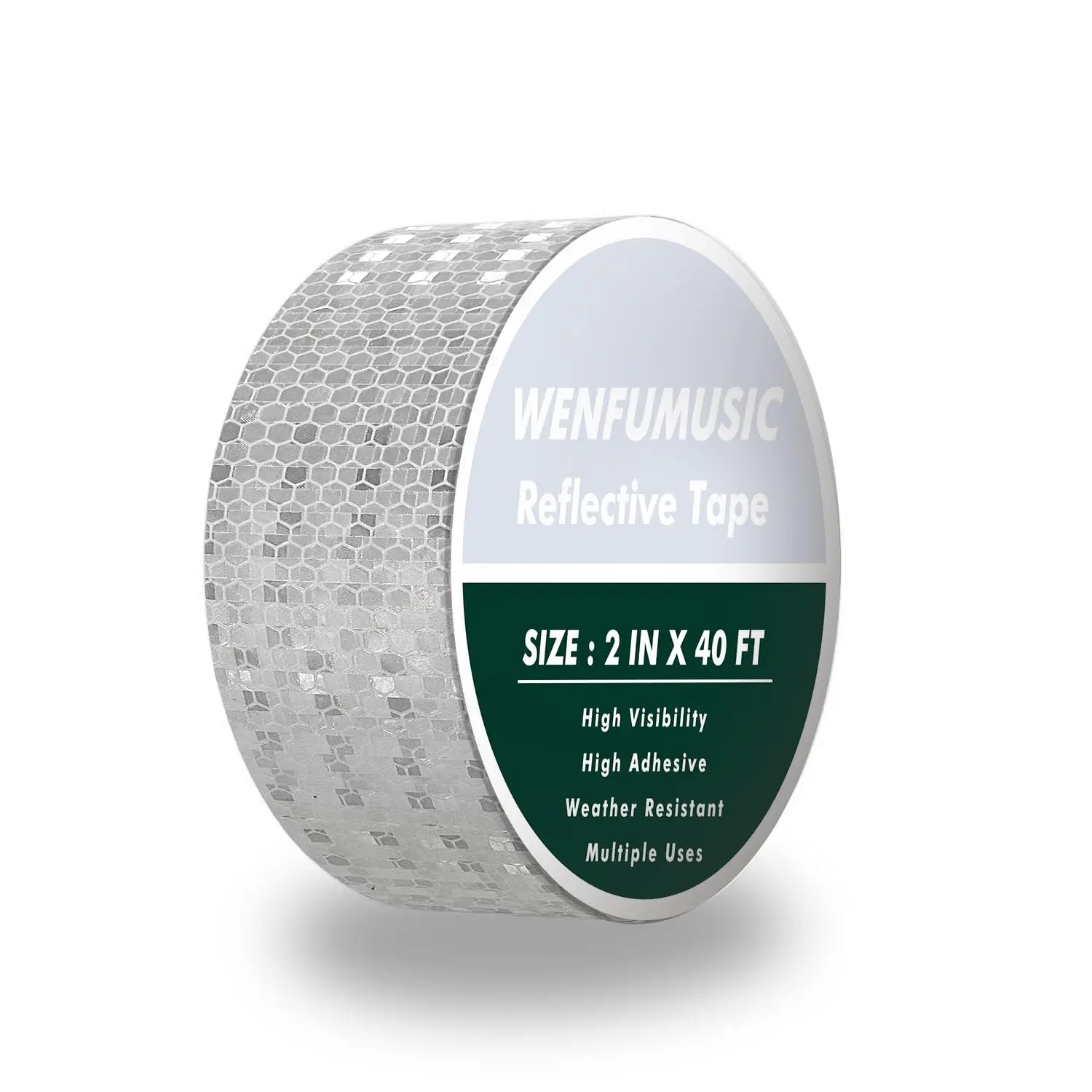 

Waterproof Reflective Tape 2" x40ft Fluorescent White, Strong Adhesive for Trucks, Trailers, Motorcycles, Bikes Safety