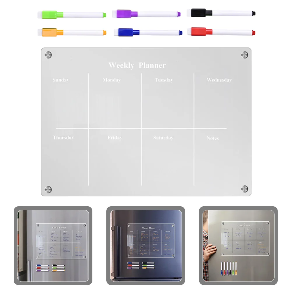 Magnetic Transparent Whiteboard Dry Erase Plant Magnets Small Note-taking Reminder Food