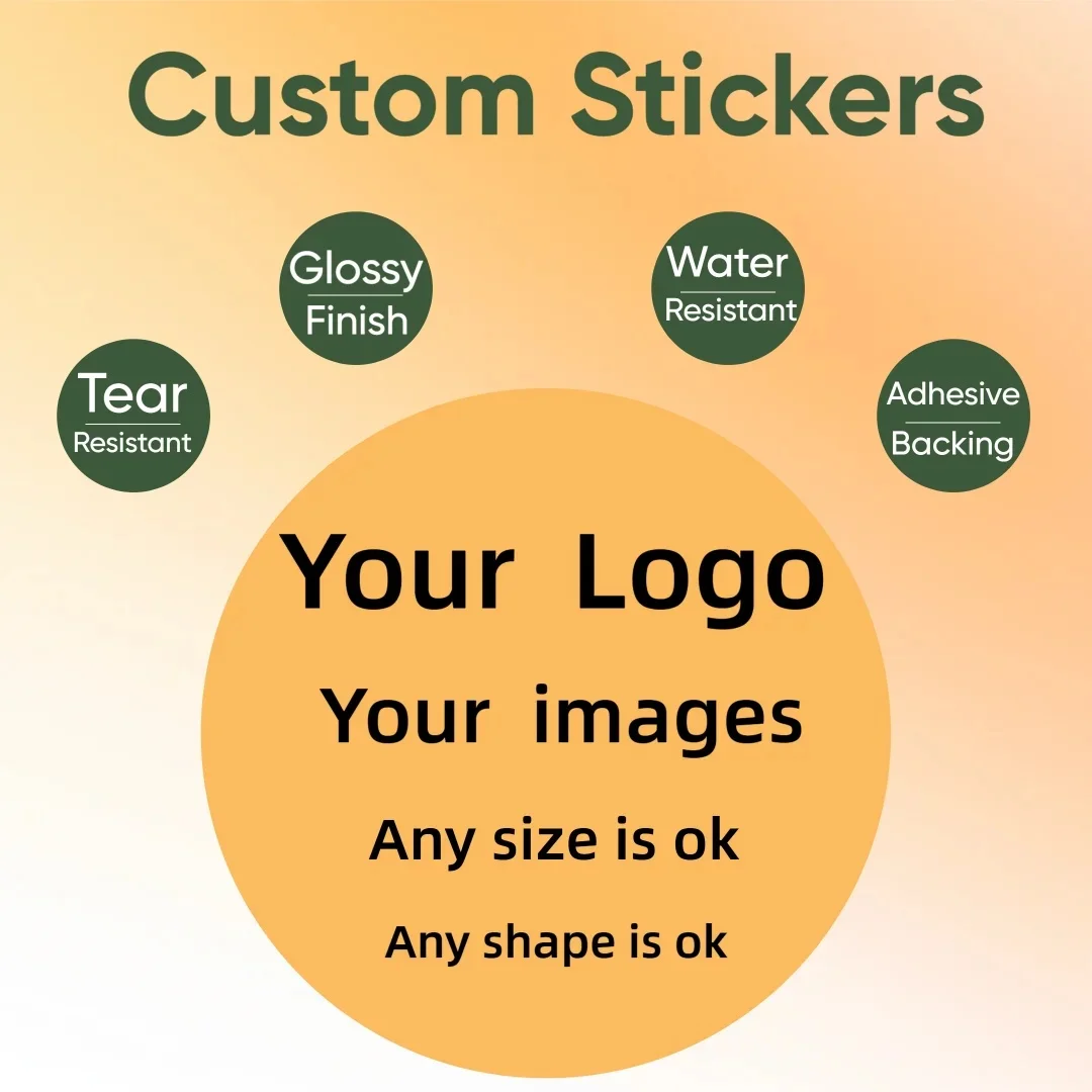 

500PCS Custom Stickers and Customized Logo Wedding Birthday Gift Box Stickers Design Your Own Stickers Personalize Stickers