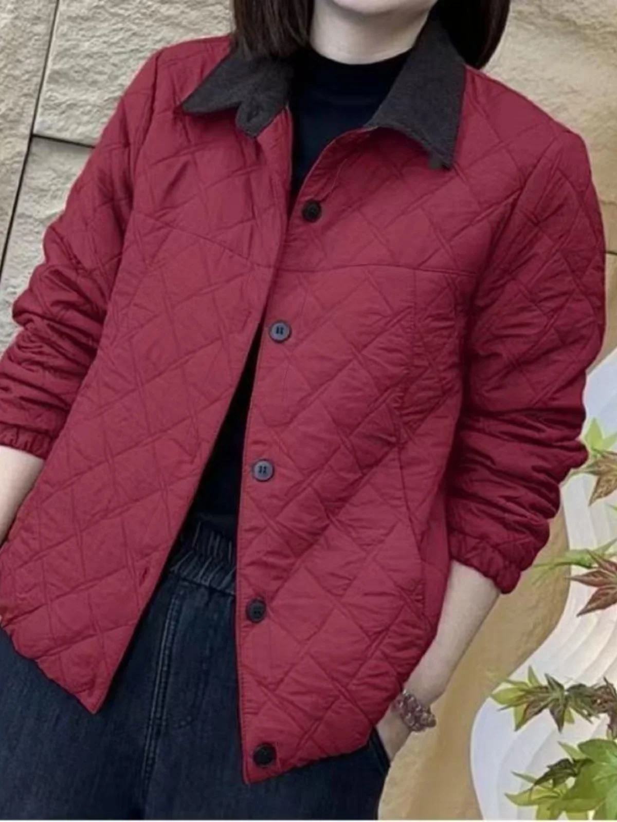 

2026 Autumn Winter Thickened Fleece Women's Suit Loose Casual Fashionable Collar Elderly Fashion Korean Style Commute