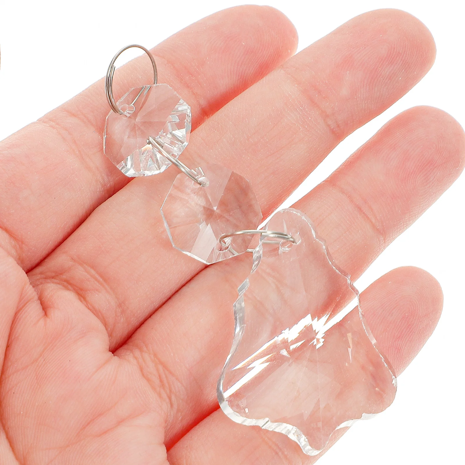 

10Pcs Christmas Hanging Crystals Creative Glass Ornaments for Tree Window Car Decorative Crystal Ornaments Reflect Light