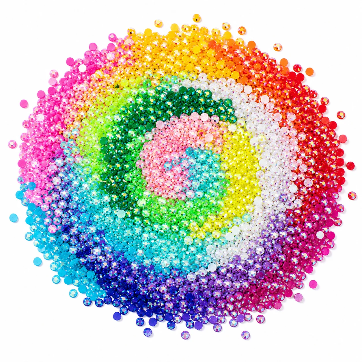 1000pcs MOQ 24 Colors AB Flatback Rhinestones Bulk Round Jelly Strass Non Hotfix For Nail Art Phone Case Clothes DIY Craft Decor