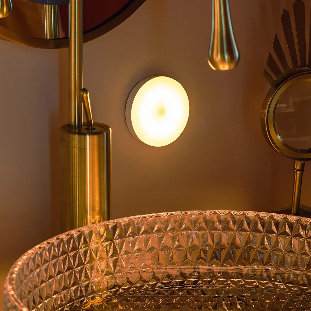 Clear Inventory 8 LED Wireless Motion Sensor USB Rechargeable Night Light Stair Drawers Bookshelves Kitchen Under Cabinet Lamp