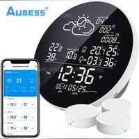 Hygrometer Calendar App Intelligent Control Digital Sensor Tuya Wifi Smart Home Weather Station Outdoor Indoor Weather Forecast