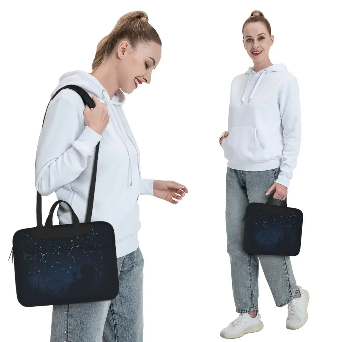 Under The Stars Crossbody Laptop Bag Case Computer Bag 13 14 15.6 Inch Notebook Pouch for Macbook Pro Lenovo