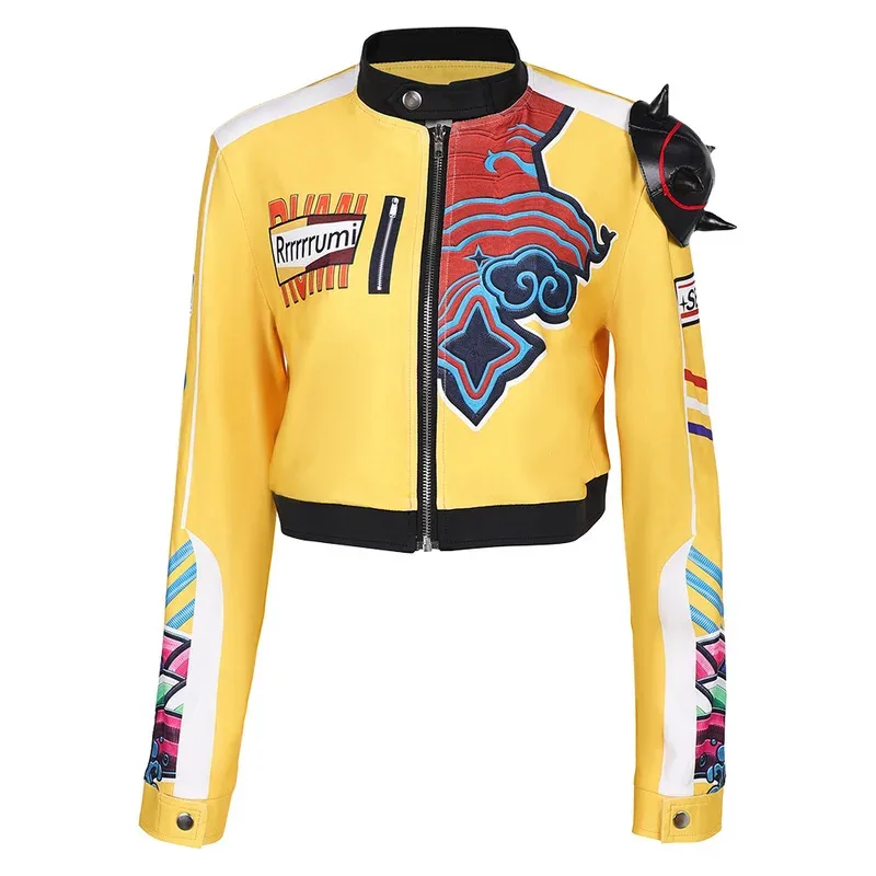 Женское пальто Руми с героями мультфильмов, костюм Fantasia, короткая куртка, наряды на Хэллоуин, карнавал, вечеринку, костюм для взрослых, 5;d'2.