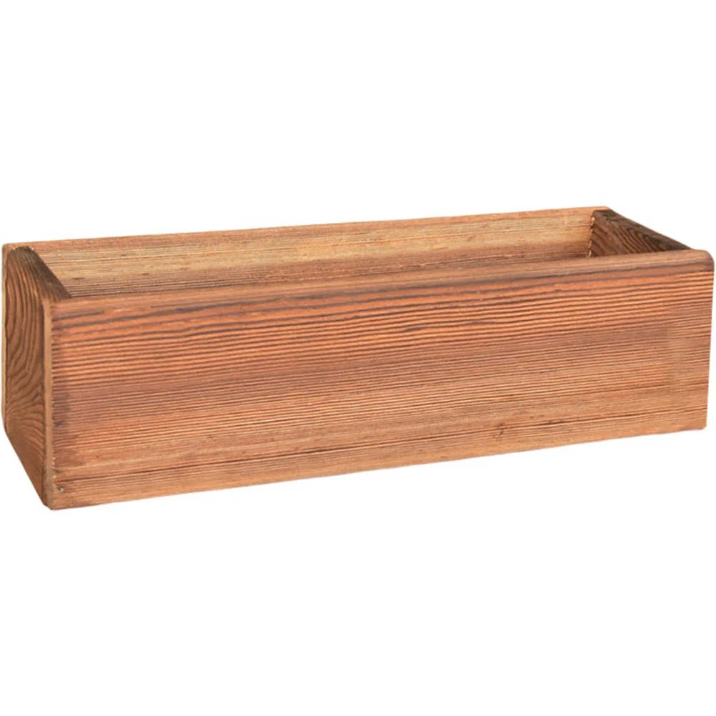 

Antiseptic Wood Flower Box Rectangular Planter Pot Pots for Plants Wooden Boxes Gardening Succulent Indoor Retro Holder Rustic