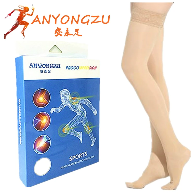 

200d Summer Thin Medical Compression Prevent Venous Diastole Lace Elastic High Quality Women Comfortable Soft Stockings