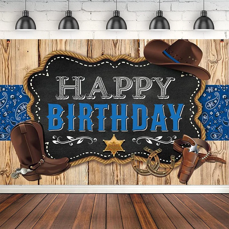 

Wild Western Cowboy Photography Backdrop For Boys Men Wall Rustic Wooden Board Country Rodeo Background Birthday Party Decor