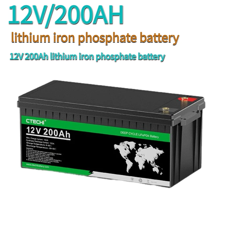 

Lithium iron phosphate battery 12V200AH RV solar cell energy storage system photovoltaic integrated cell