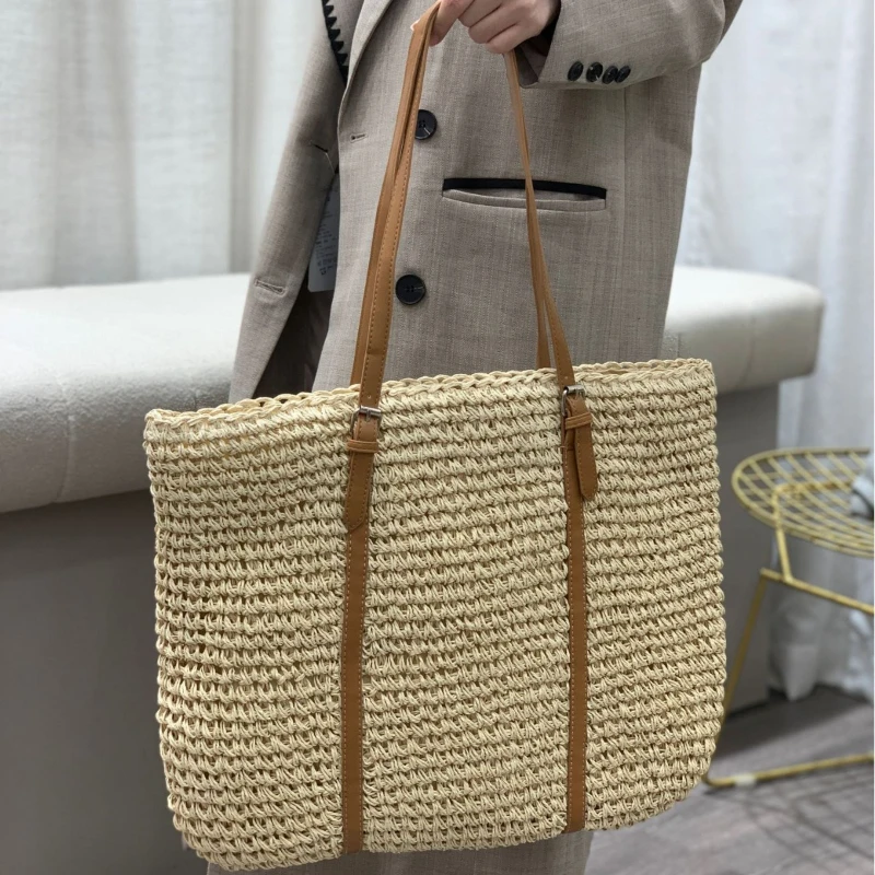 

New Large Capacity Straw Tote Shoulder Bag Trend Beach Woven HandBag Fashion Women's Large Capacity Travel Bag Tote Bags