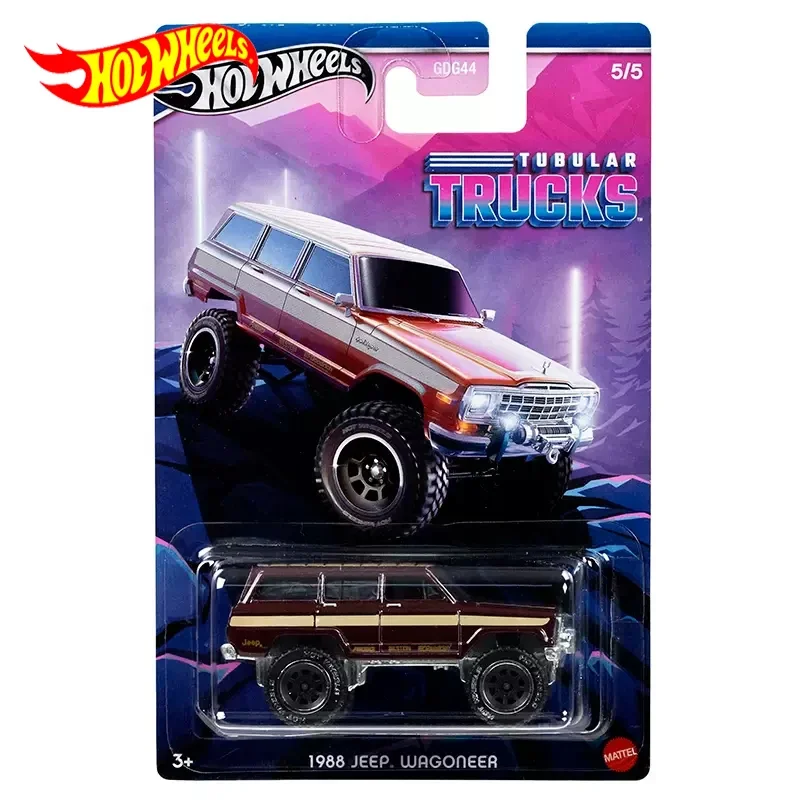 Original Hot Wheels Car Tubular Trucks 1988 Jeep Wagoneer Toys for Boys 1/64 Diecast Model Carro Alloy Brinquedos Birthday Gift