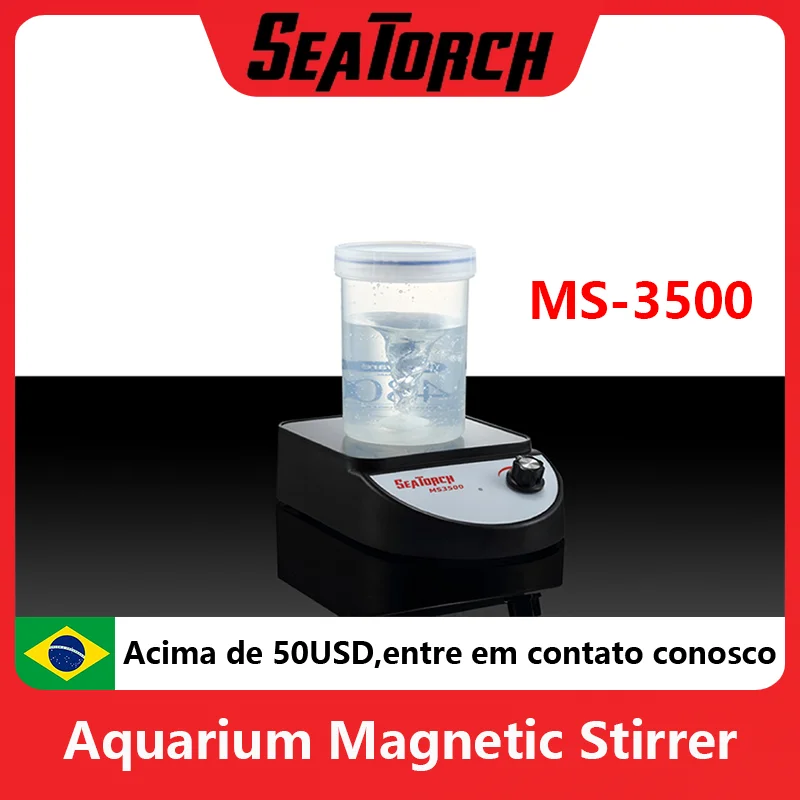 

Seatorch Aquarium Magnetic Stirrer Mixer With Stir Bar Simplicity Testing Agent Coral Grain MS3500 Fish Tank Accessory